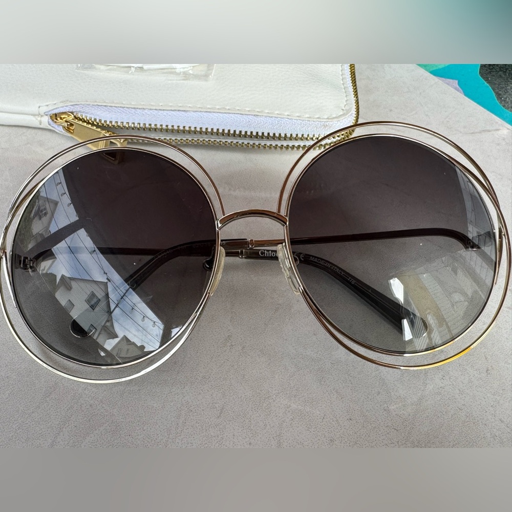 Chloé women’s Carlina round sunglasses CE114S 737 62mm Authentic